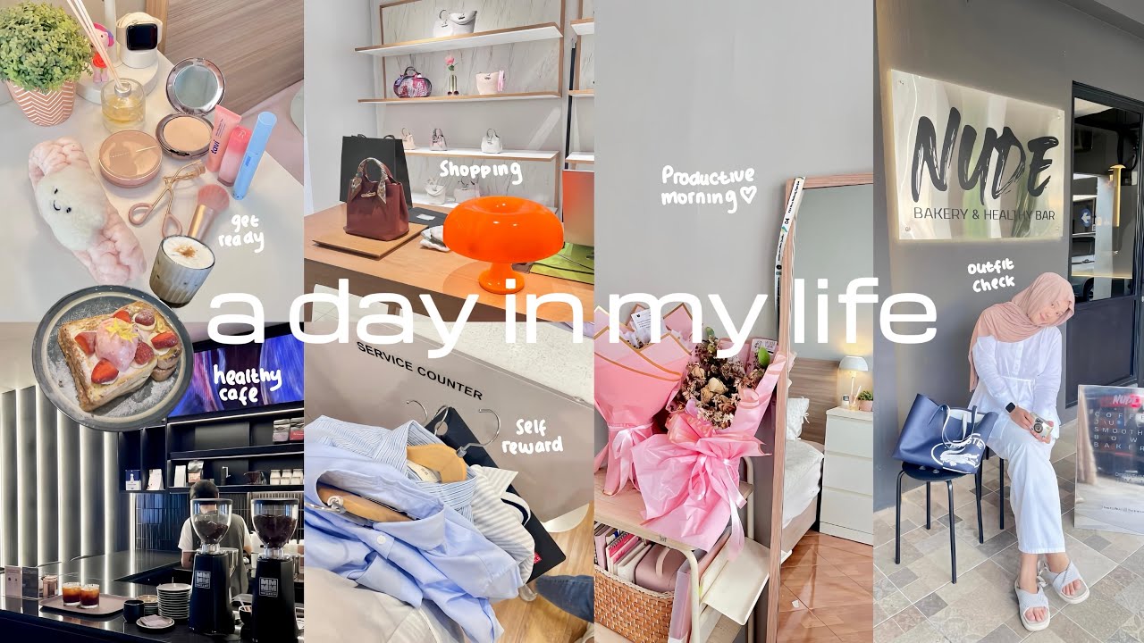 A DAY IN MY LIFE 🥞shopping,get ready,productive morning,healthy cafe,night routine₊˚⊹ᰔ