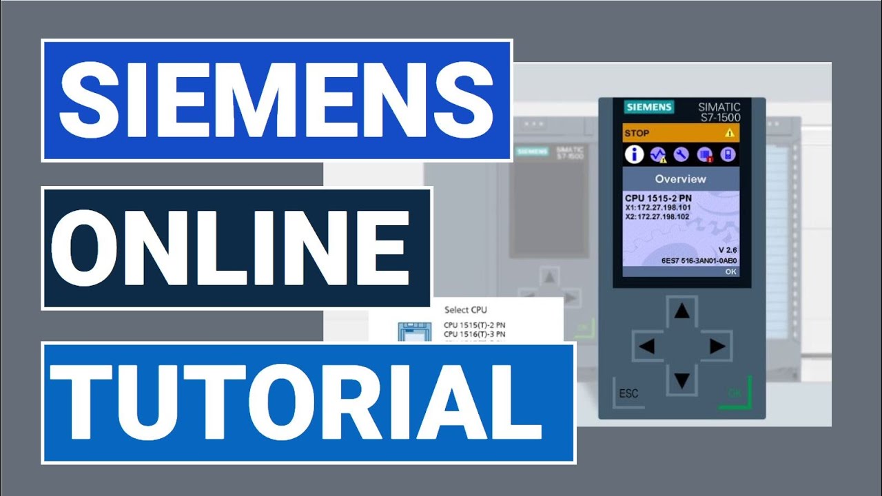 Siemens S7 1500 - Settings Configuration Tutorial - YouTube