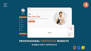 Devfolio Portfolio Website | Sidebar Design (Part 2) | HTML CSS JavaScript