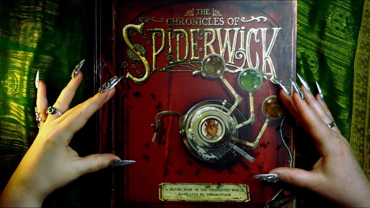 ASMR Interactive Book Tapping & Tracing & Page Turning 📕 The Chronicles of Spiderwick 💋 Whisper