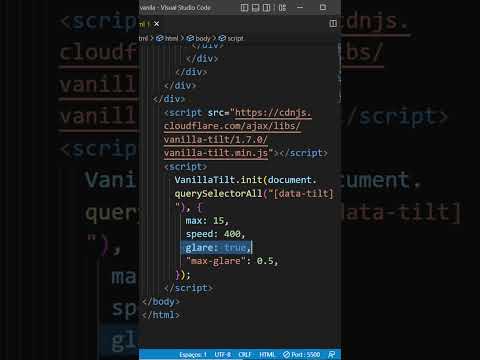 🎨 Como criar uma animação com biblioteca vanilla-tilt js
