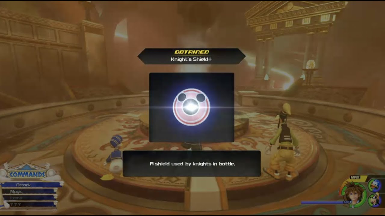 Kingdom Hearts 3 Olympus How to get the Knights Shield+ YouTube