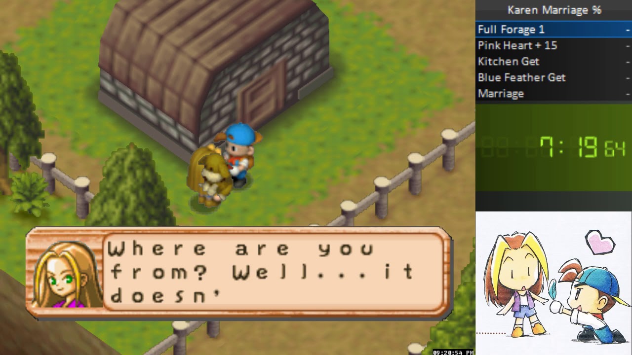 Karen Marriage Speedrun Harvest Moon 64 YouTube