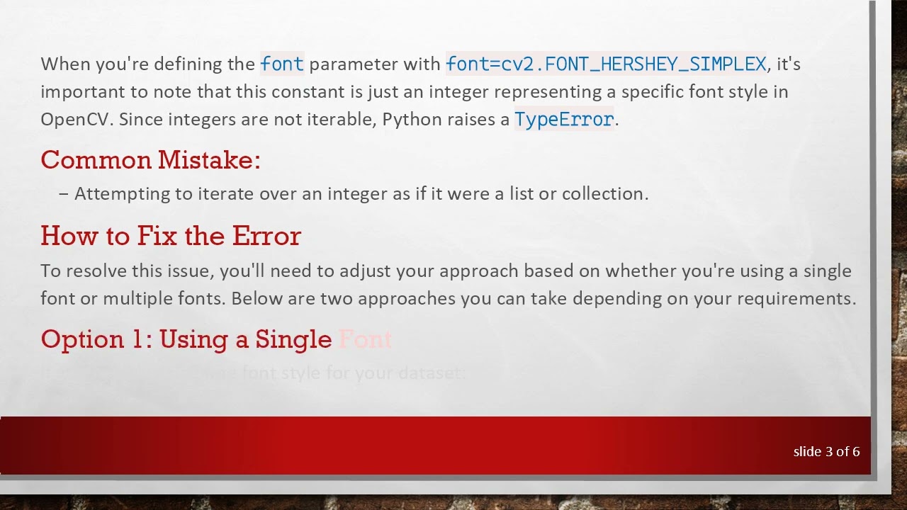 Solving the TypeError: Int object is not iterable in Python: A Guide for OCR Dataset Generation