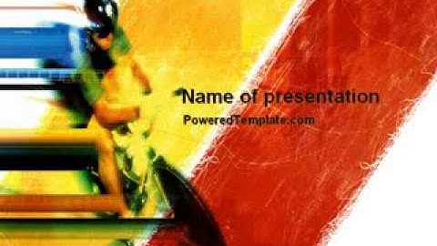 Cycle Track Racing PowerPoint Template by PoweredTemplate.com