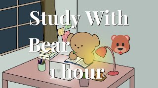 1 Hour of Cozy Study Vibes with Bear 🐻📚 | study Buddy & Lo-Fi Ambience @Dreamynice01 screenshot 5
