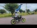 Headstand  extreme professional stunt tricks on pulsar 220f  ft sp kartik 