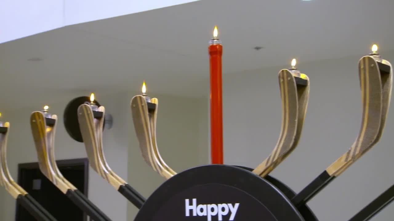 Utah Mammoth holds first menorah lighting for Jewish Heritage Night