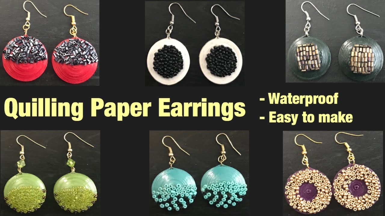 Quilling Paper Earrings How to make Quilling Paper Earrings