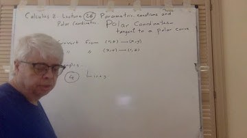 Lecture 26 Curves in Parametric and Polar Coordinates Tangent line in Polar Coordinates
