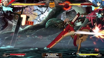 GGXRDR 1.04 - Dizzy fire pillar punish