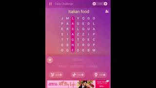 Italian food | Word Search Pro Daily March 2021