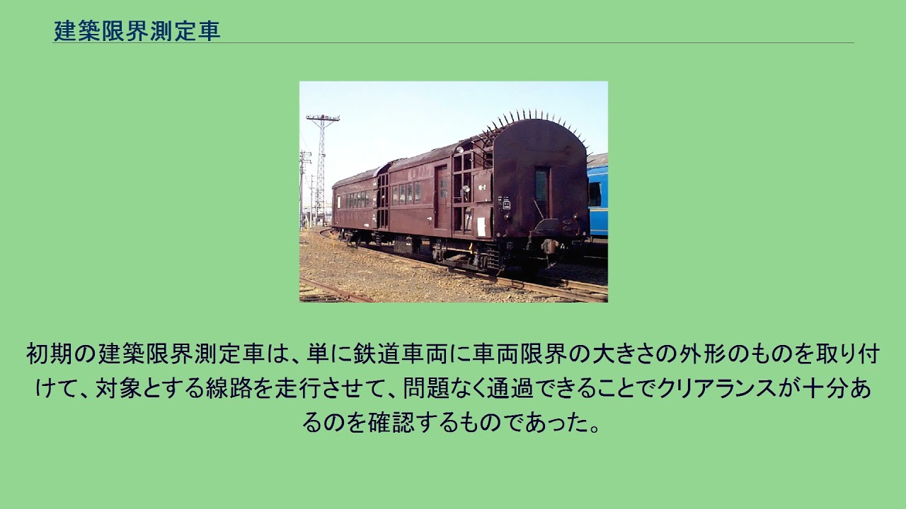 建築限界測定車 Youtube