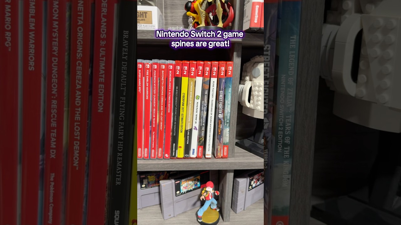 Nintendo Switch 2 game case spines are great