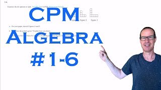 CPM Algebra Chapter 1 Problem 6