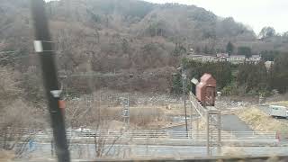 JR中央本線 木曽福島ー上松間の右側展望