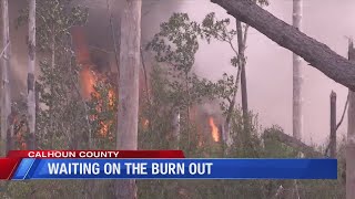 Officials say Bertha Swamp fire could burn for weeks