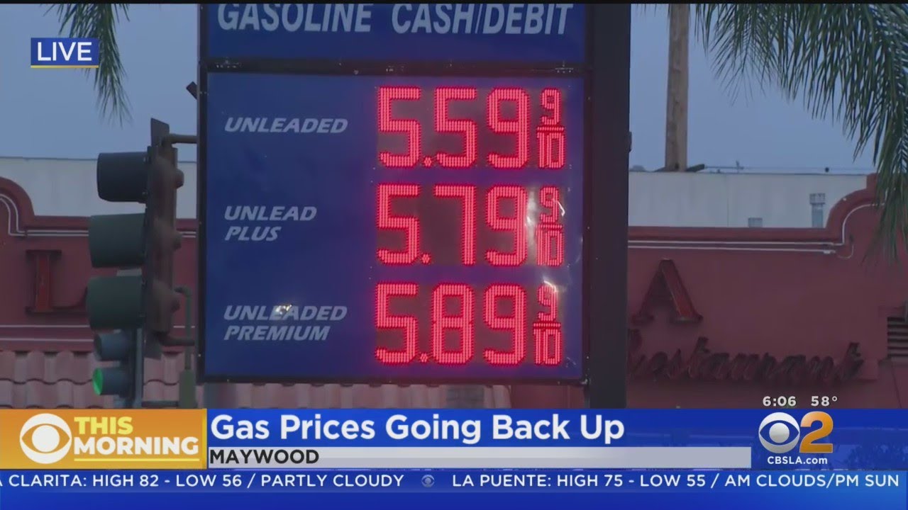 No more break at the pump? LA gas prices on the rise again - YouTube