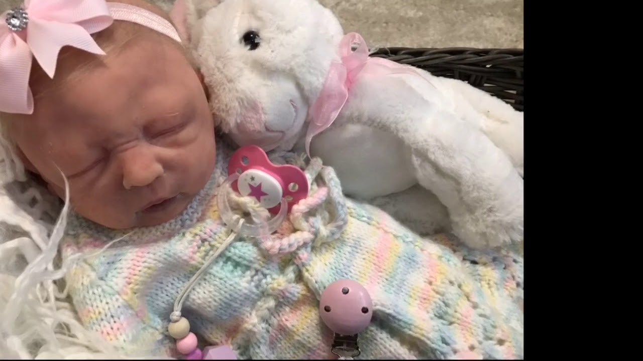 reborning with acrylic paints Super Realistic Silicone Baby Girl Wynter Skye’s EASTER Photoshoot