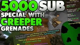 5000 Sub Special with Creeper Bombs!! | Skywars Tricks & Traps (Hypixel Skywars Funny Moments)