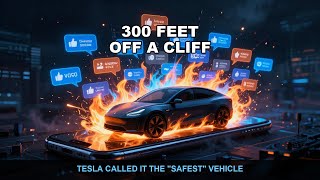 Tesla Posted a Car Falling Off a Cliff — Then Said 'Safest Vehicles' Tesla Falling Off Cliff