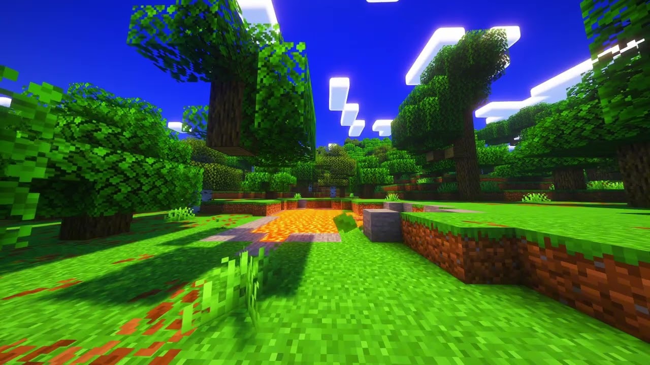 🔥 Peaceful Forest & Lava Lake Ambience | Relaxing Minecraft Atmosphere 🌲✨