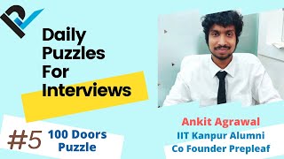 Interviews Puzzles with Answer | 100 Doors | Day#5 | Frequently asked Job Interview PUZZLES