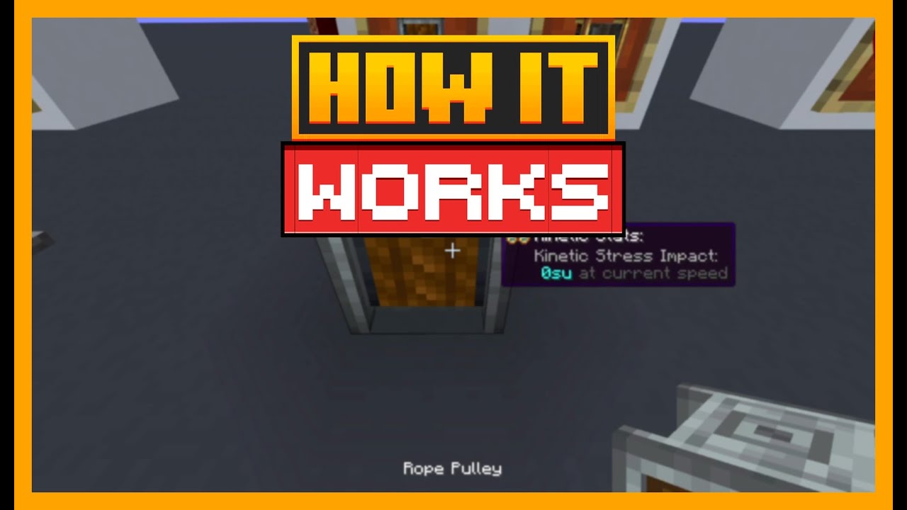 HOW THE ROPE PULLEY WORKS IN THE CREATE MOD