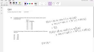 SOA Exam P Question 64 | Standard Deviation of Discrete Distribution