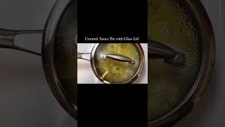 Ceramic Sauce Pot with Tempered Glass Lid