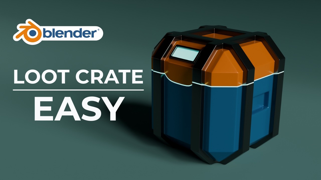 How To Model a Simple Sci-Fi Loot Crate in Blender | BEGINNER FRIENDLY