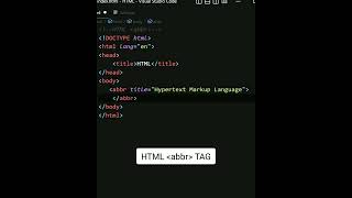 Html abbr tag | HTML #html #coding screenshot 2