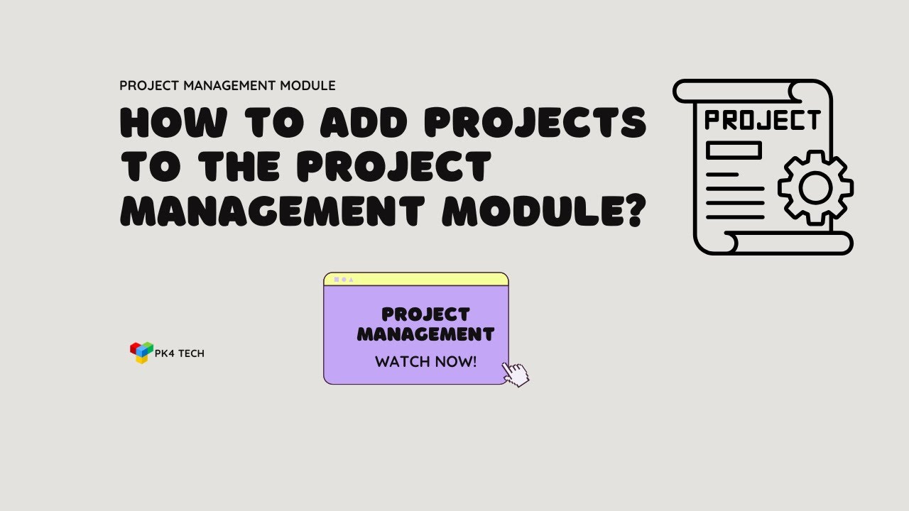 How do I add projects to the Project Management module? - YouTube