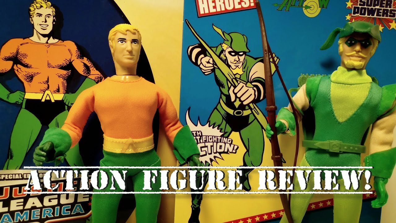 Mego Style Aquaman and Green Arrow from Figures Toy Company Action Figure Review