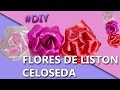 COMO HACER FLORES CON LISTON CELOSEDA | Manualidades como hacer flores