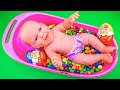 Oddly Satisfying Video | Pink Bathtub Full Of Magic Skittles with Colorful M&Ms Slime - Cutting ASMR