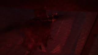 Demon chicken crawling up the side of a the coop...