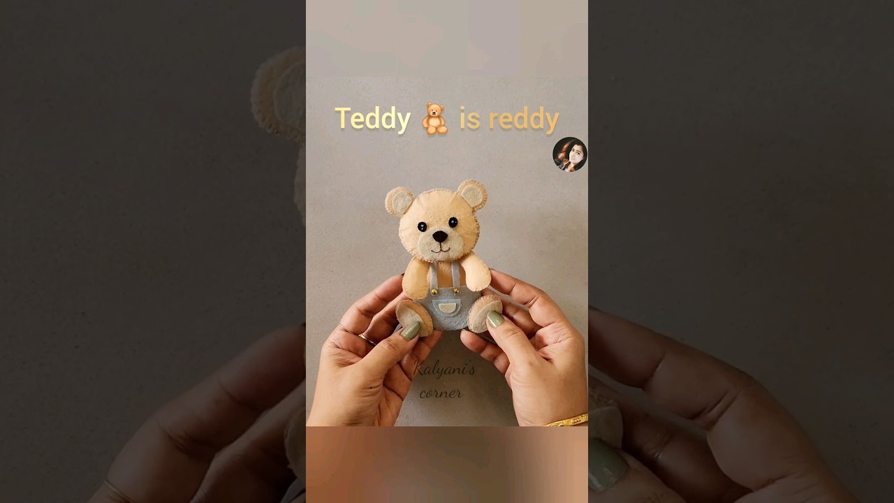 DIY Felt teddy 🧸 #shorts #diy #craft #shortsfeed