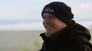Ben connects to the moana at Piha Beach | Matariki