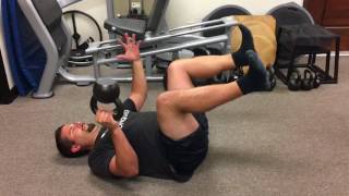 Supine 3 Month Position with Bottoms Up Kettlebell Press