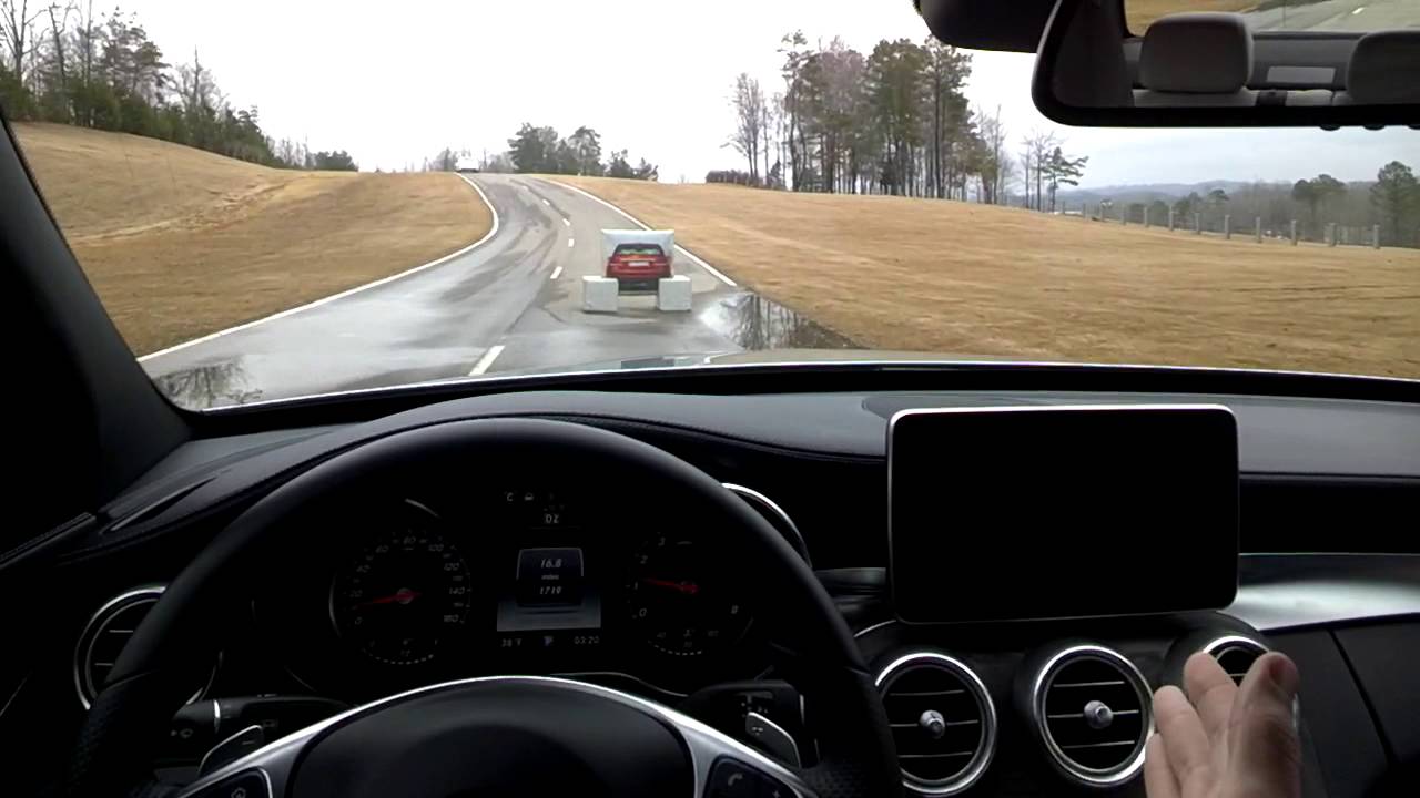 Mercedes Benz C300 Cpa Collision Prevention Assist Plus Demo Youtube