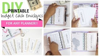 Hey planner babes!, in this video i’m showing you how i created a
diy cash envelope system for your that works great! , | p r n t b l e
d o w k |, envelopes: ...