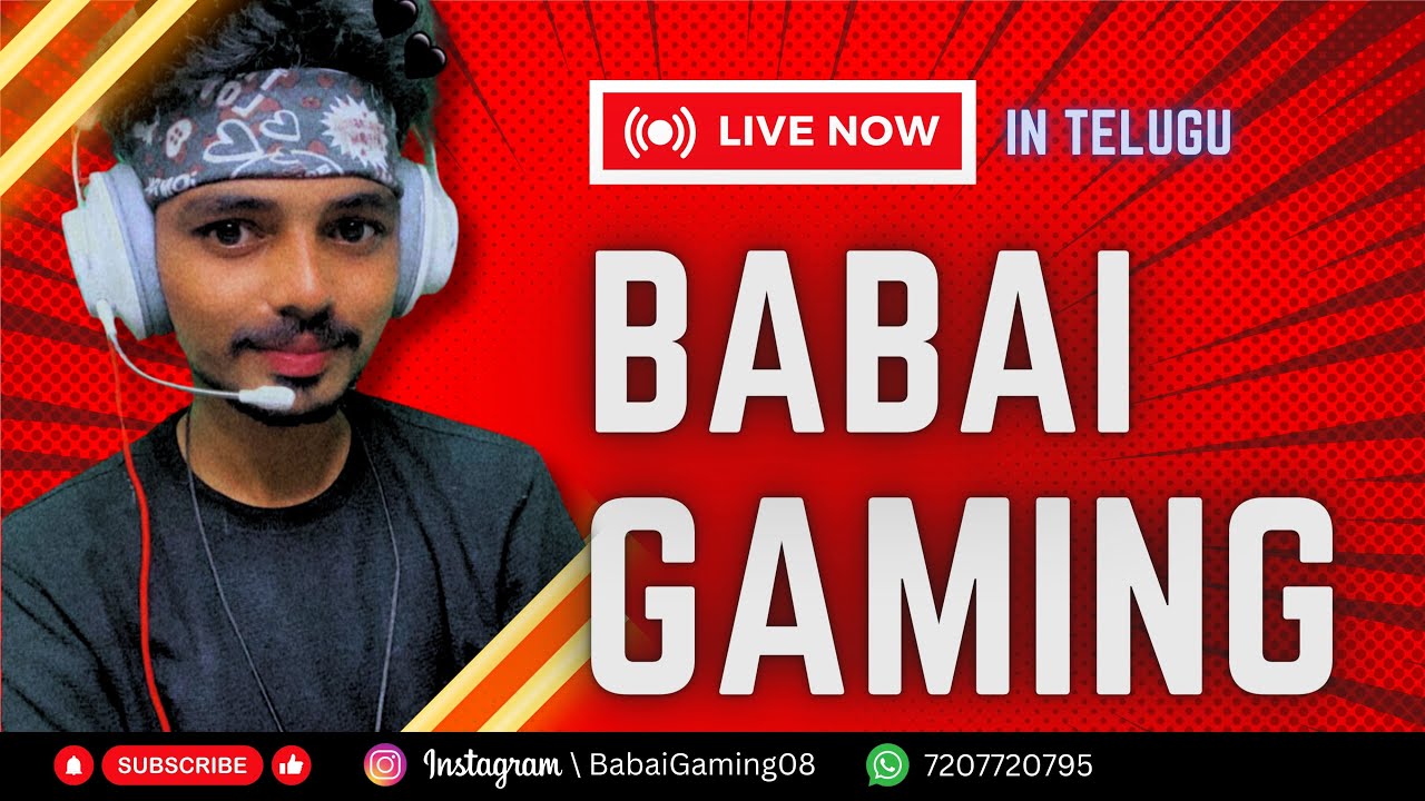🔴🔴BGMI...! Babai Gaming Live in telugu with face cam.....!🔴🔴 - YouTube
