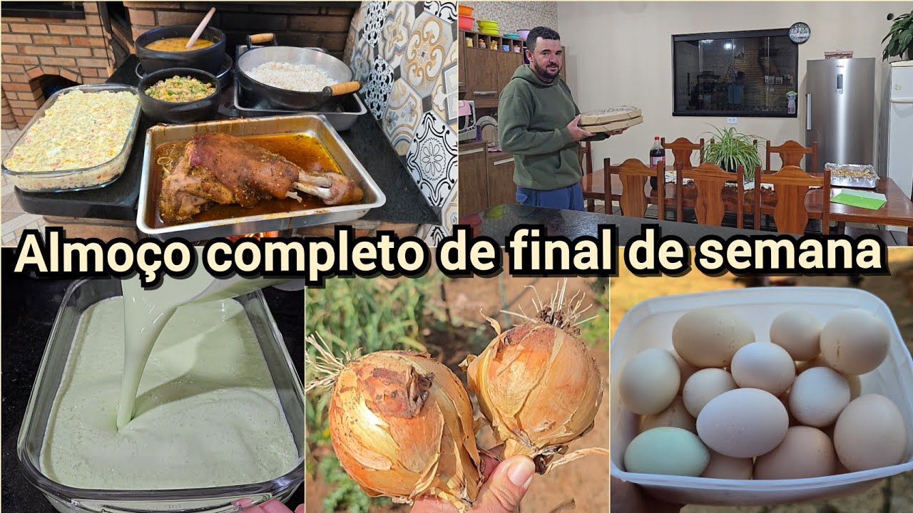 PERNIL ASSADO+MAIONESE+FAROFA/MUSSE DE LIMÃO/NOITE DA PIZZA/FARTURA DE CEBOLA,OVO/ROTINA ABENÇOADA🙌