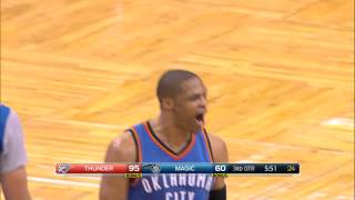 Russell Westbrook Caps The Break With The Double-Clutch Reverse