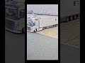 Rookie driver let the truck go out of hand in no time #truckfails #truckaccident #shorts