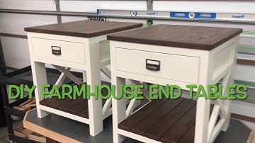 Farmhouse End Tables With Dovetail Drawers