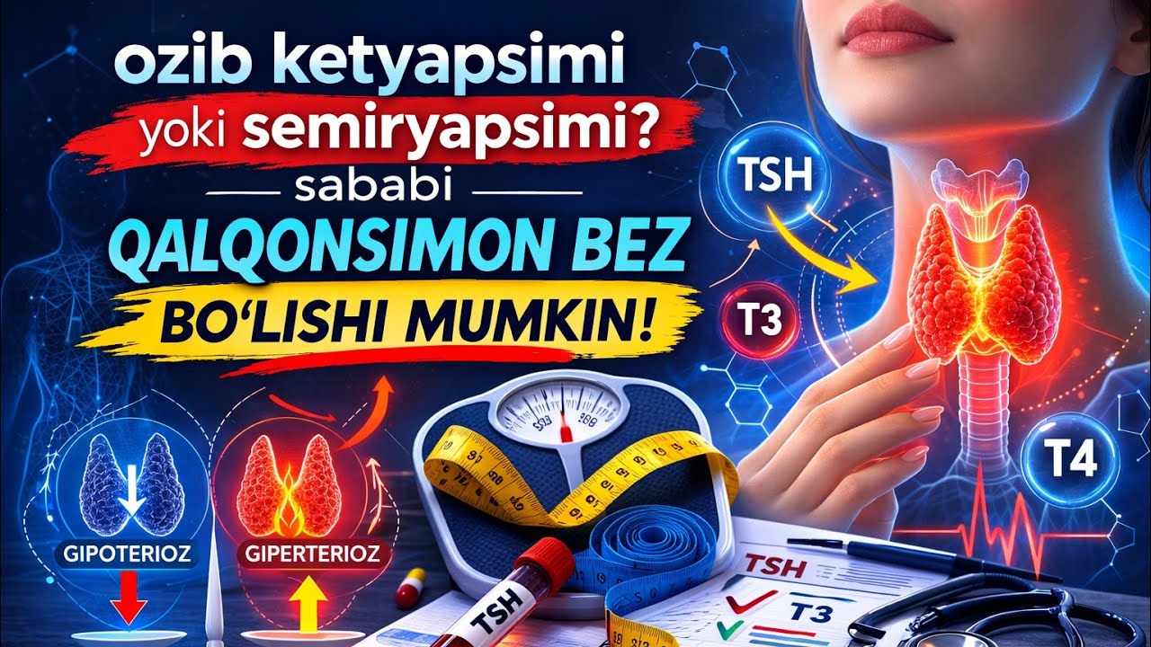 Ozib ketyapsimi yoki semiryapsimi? Sababi qalqonsimon bez bo‘lishi mumkin!