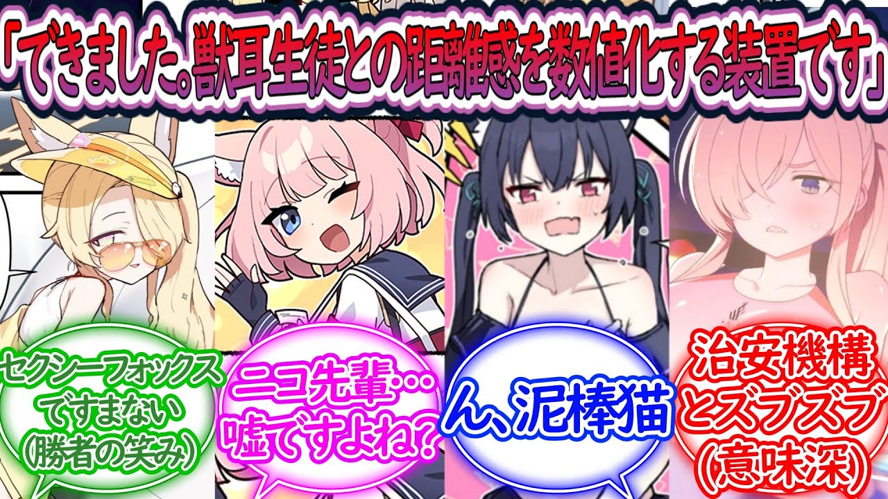 【SS】『獣耳生徒との過酷気持ちよすぎ祭り』を開催している疑惑のある先生と獣耳先生との距離感を計測するケイに対する先生の反応集【ブルーアーカイブ -Blue Archive- 反応集】