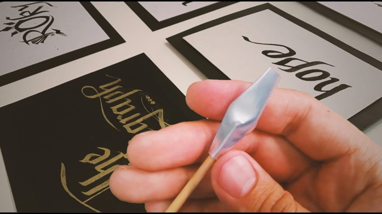 Pluma caligráfica casera con excelente rendimiento de tinta